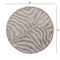 Homeroots 8 ft. Round Taupe Zebra Pattern Area Rug 395618 - alternate 2